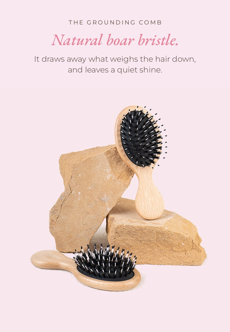 The Grounding — Mini Wooden Boar Bristle Brush