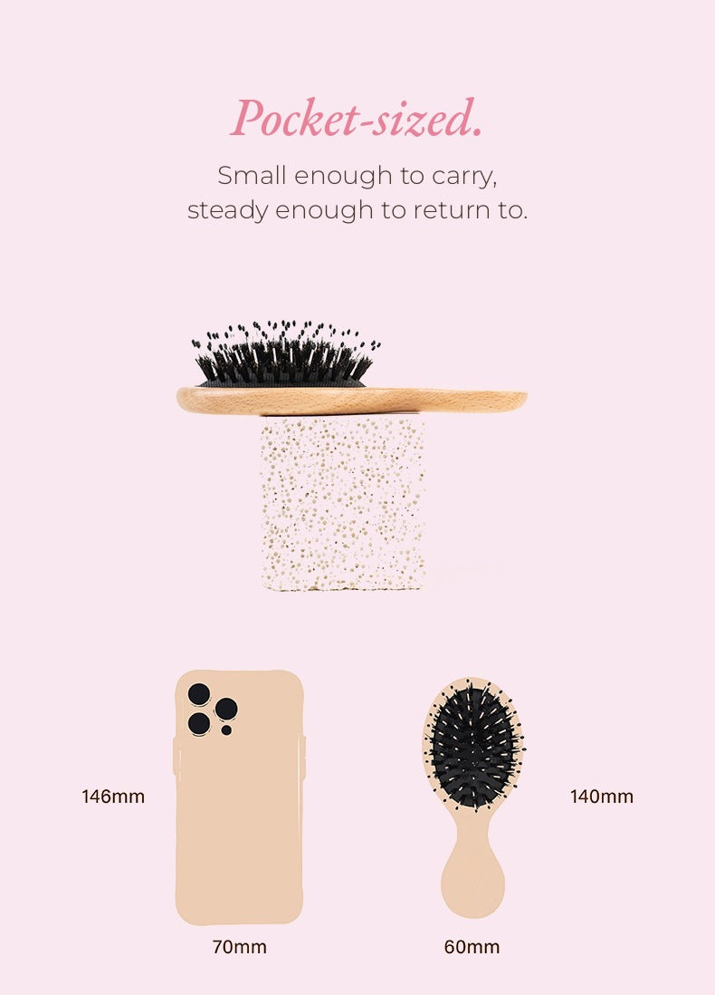 The Grounding — Mini Wooden Boar Bristle Brush